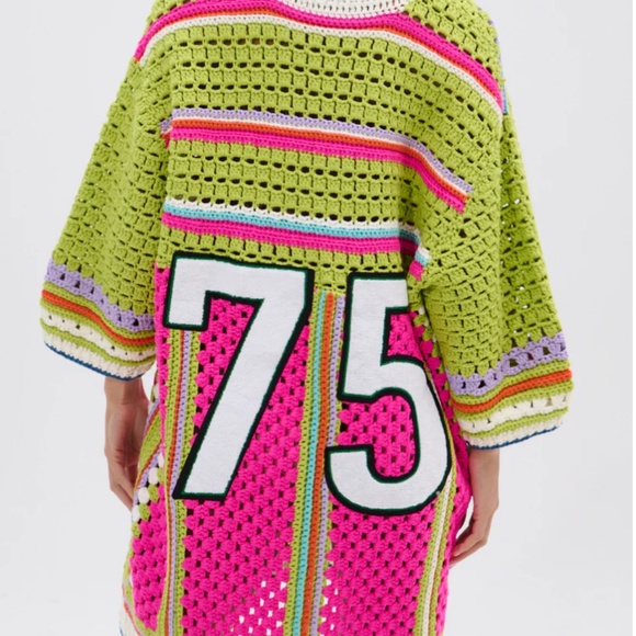 COURTSIDE OR SEASIDE CROCHET JERSEY DRESS - Picture 6 of 11